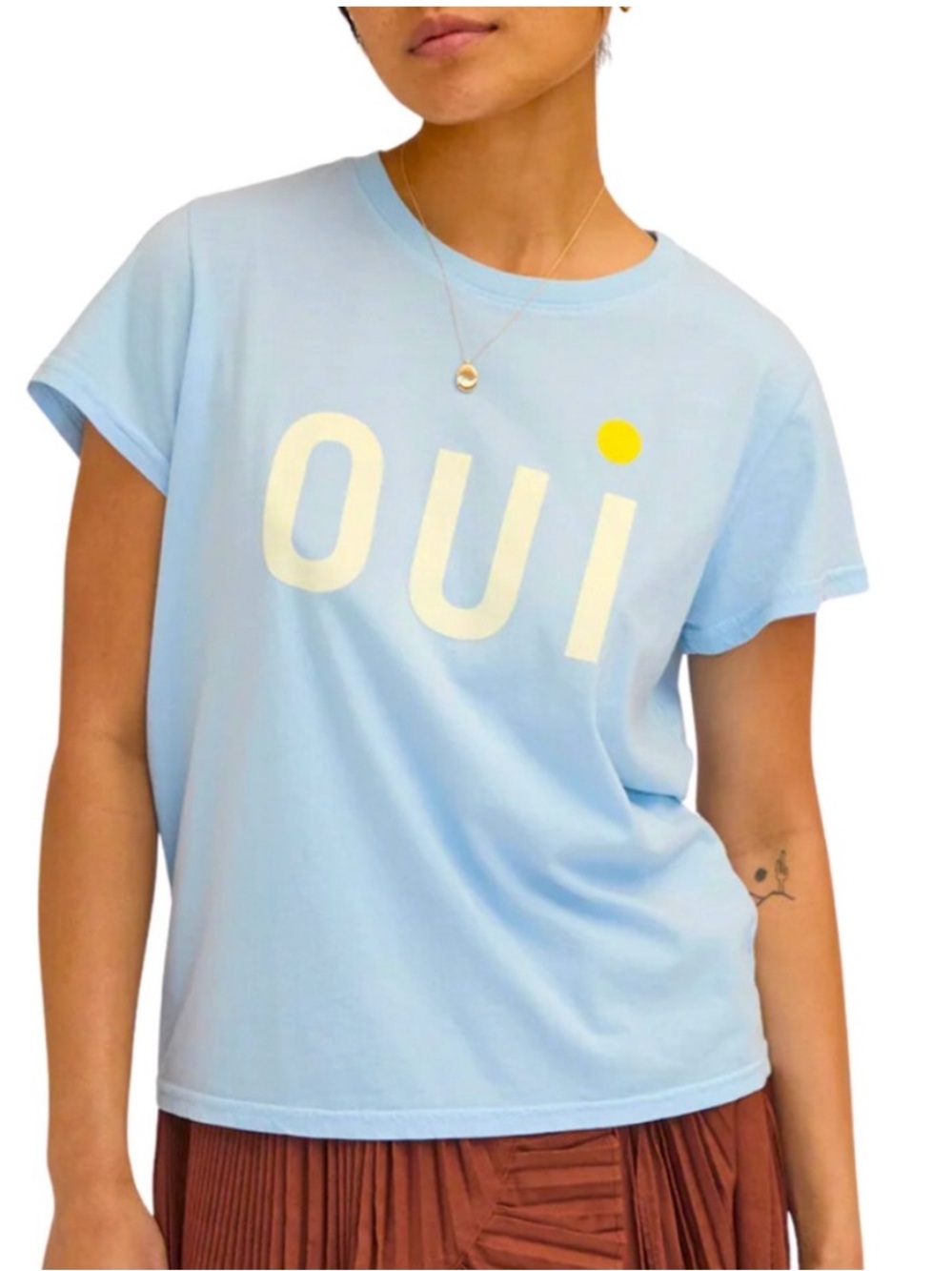 Clare V | classic tee Oui light blue L